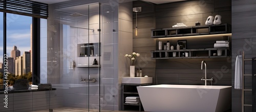 Modern bathroom in the apartment