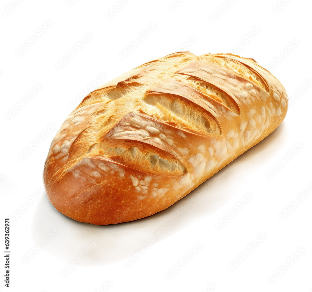 Bread on transparent background, rising price concept of bread and flour