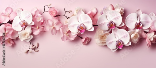 Canvastavla White and pink orchids used to create a stunning flower arrangement