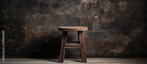 Antique handcrafted wood seat
