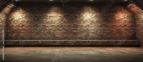 Brick rock texture room interior background visualized in