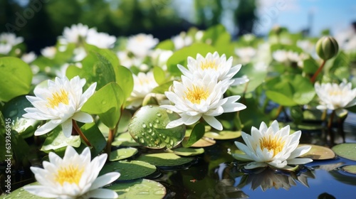 white flowers in the garden