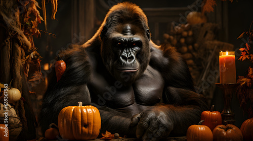 Gorilla during Halloween