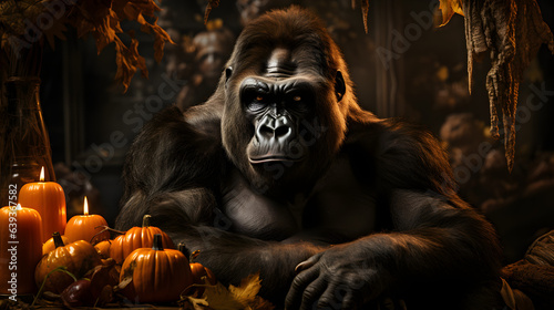 Gorilla during Halloween