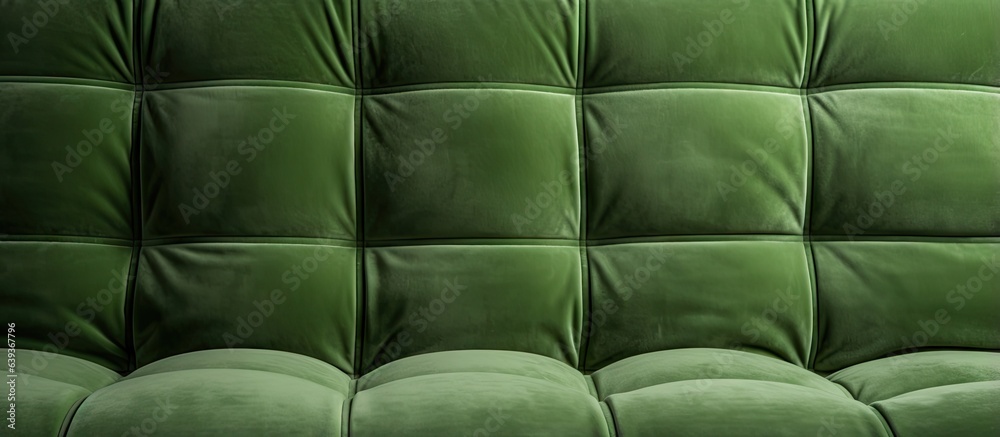Modern design sofa in green with comfortable close up stitching Modern design sofa in green with comfortable close up stitching