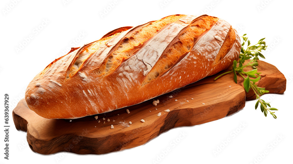 Baguette bread on Transparent Background. Generative AI. Baguette bread on Transparent Background. Generative AI.