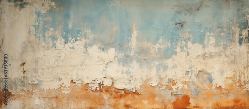 Weathered wall with peeling paint