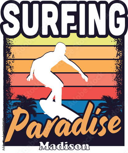 Madison US cities t-shirt designs. Vector illustration. T-Shirt Design United States Of America