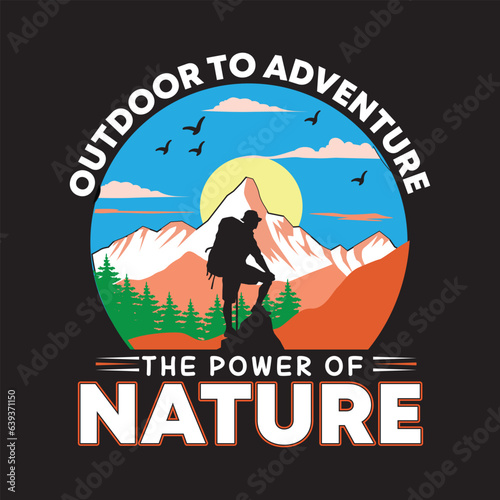 Moutain T shirt design graphic
