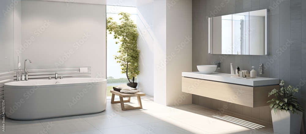 Obraz premium Contemporary bathroom in a new home