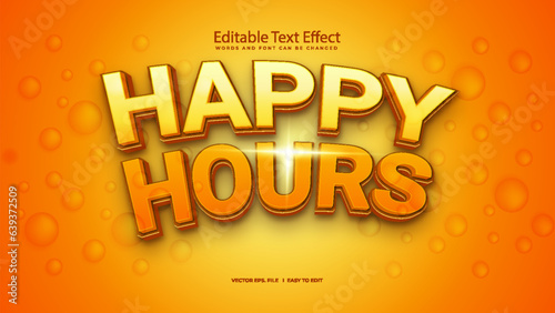 Crunchy text effect template with 3d bold style use for logo Pro Vector