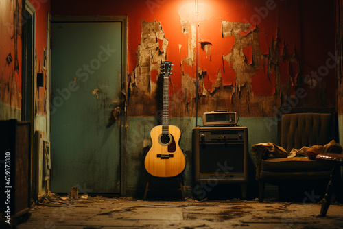 guitar on the wall