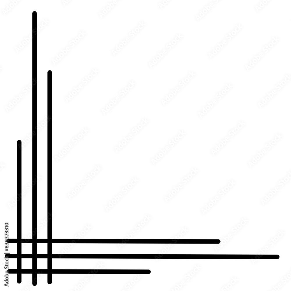 Corner Straight Line Decoration Corner Straight Line Decoration