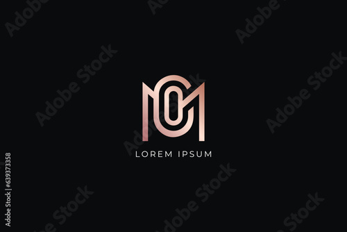 mco letter modern line style fashion brand luxury style design modern style creative golden wordmark design typography illustration, mco wordmark, moc logo