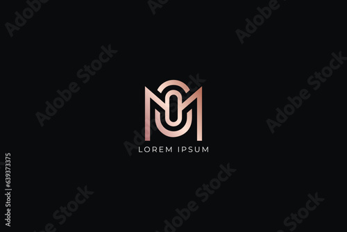 mo letter modern line style fashion brand luxury style design modern style creative golden wordmark design typography illustration, mo wordmark, mco logo
