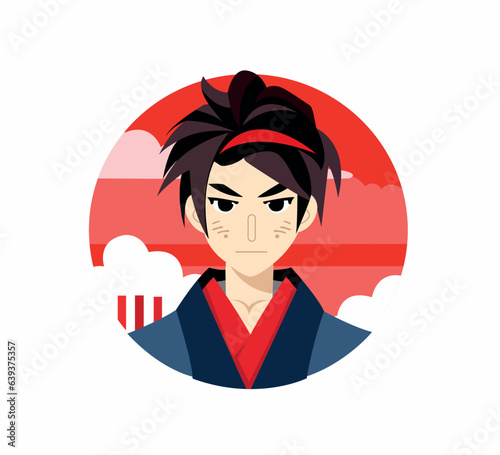 anime cartoon character vector illustration manually created