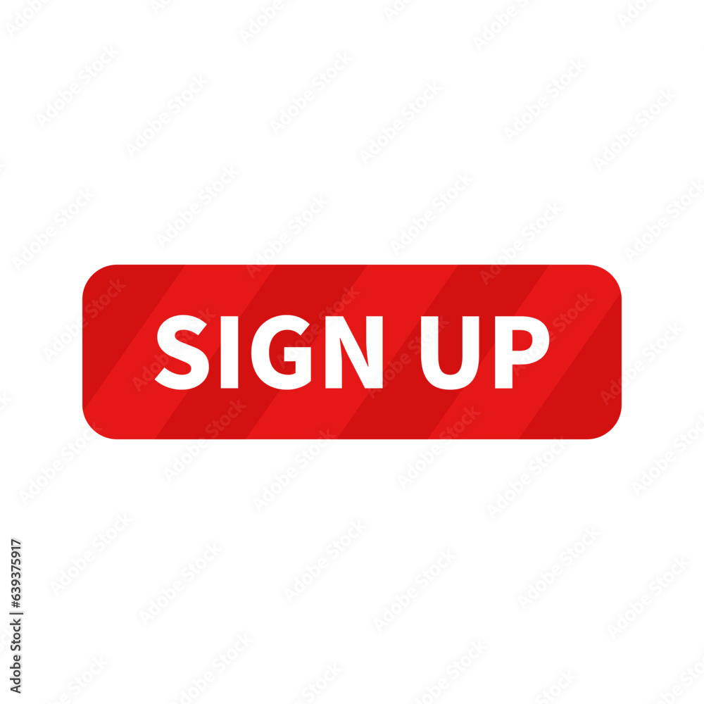 Sign Up Button In Red Rectangle Shape For Membership Subscription Promotion Business
Sign Up Button In Red Rectangle Shape For Membership Subscription Promotion Business