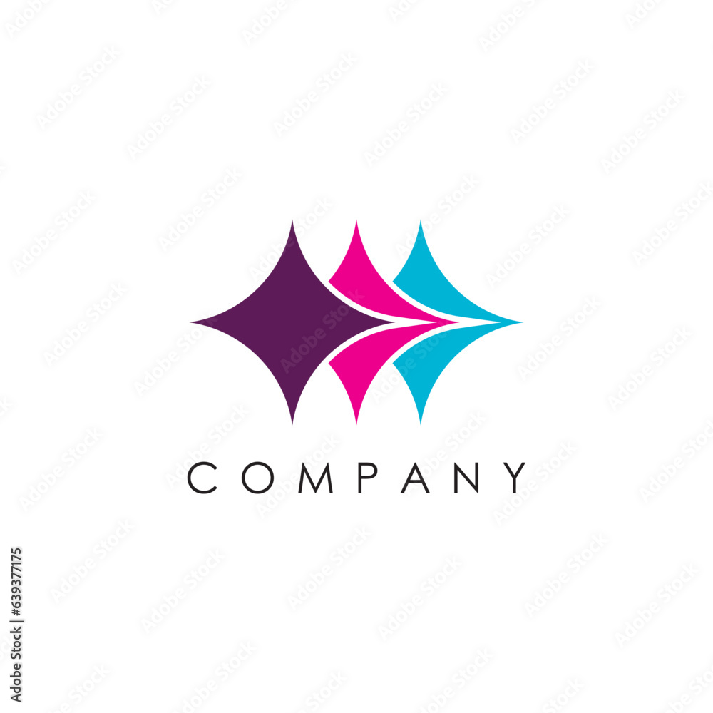 Media logo design, marketing, star, happy, organization, non profit, music, tv, editable