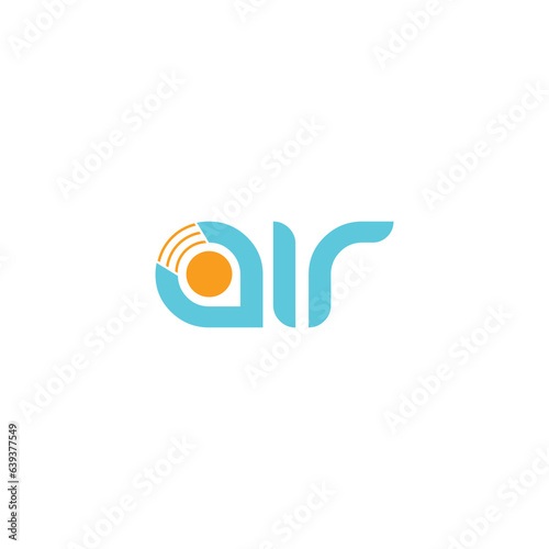 Nature logo design, air logo, typography, technology, product, organization, weather, editable 