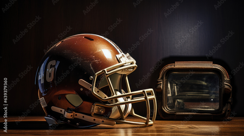 Fototapeta premium still American football helmet