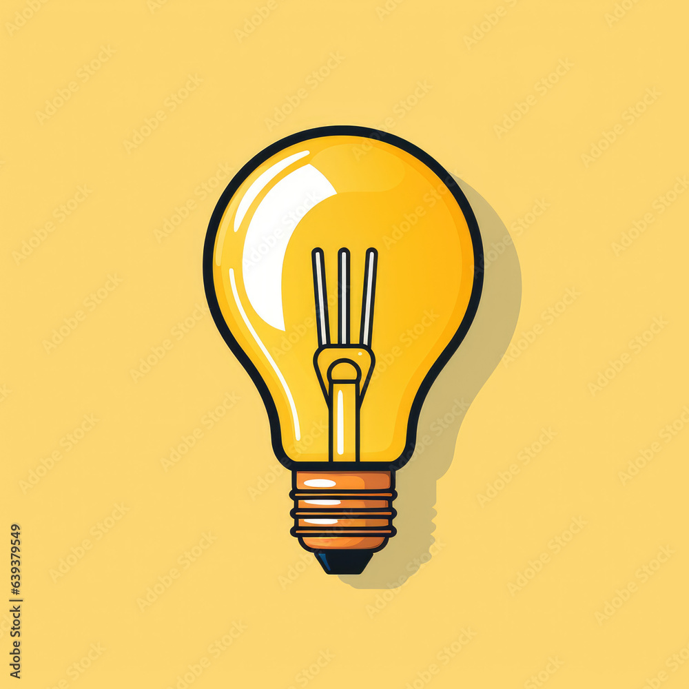 Light bulb icon vector. Flat Bulb, Creative ideas, solution symbol Light bulb icon vector. Flat Bulb, Creative ideas, solution symbol