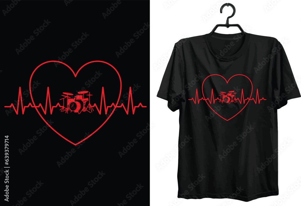 Drummer T-shirt Design. Funny Gift Item Drummer T-shirt Design For All People And Drum Lovers. Drummer T-shirt Design. Funny Gift Item Drummer T-shirt Design For All People And Drum Lovers.