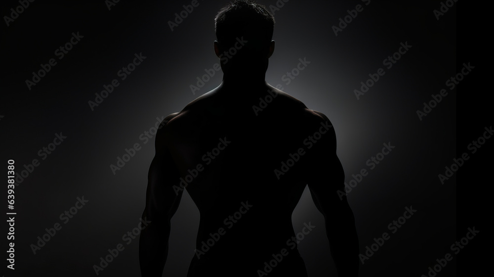 A mysterious silhouette in the darkness