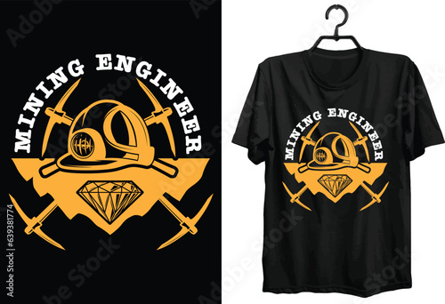 Mining T-shirt Design. Funny Gift Item Mining T-shirt Design For All Miner And Mining Lovers.