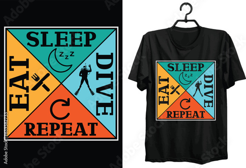 Scuba Diving T-shirt Design. Funny Gift Item Scuba Diving T-shirt Design For All People And Scuba Diving Lovers.