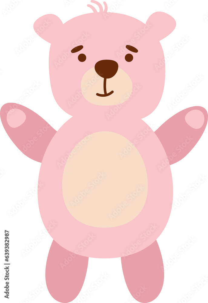 Fototapeta premium Cute hand drawn toy bear.