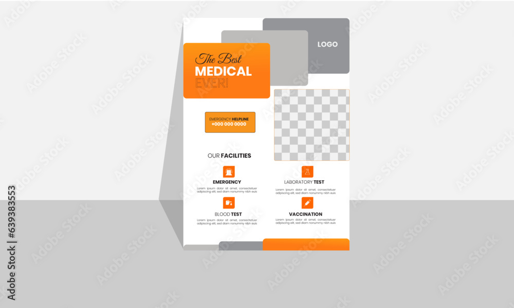 Fototapeta premium Professional medical flyer design.