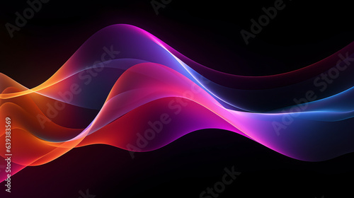 A vibrant wave of light against a