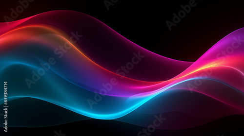 A vibrant wave of light against a