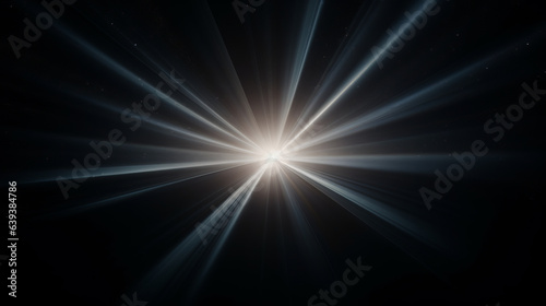 A powerful beam of light illuminating the