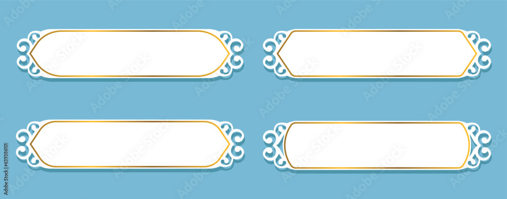 Vector Islamic text box title frame Arabic frames set Vector Islamic text box title frame Arabic frames set