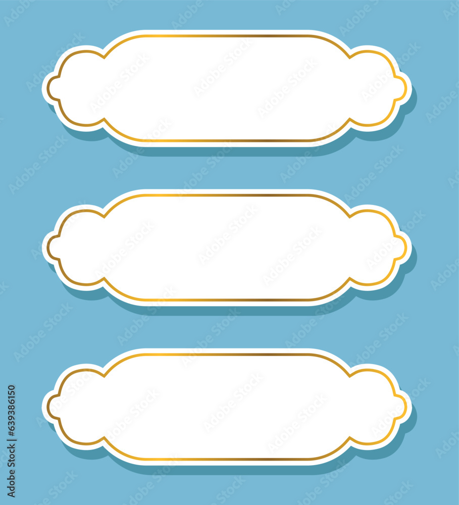 Vector Islamic text box title frame Arabic frames set Vector Islamic text box title frame Arabic frames set