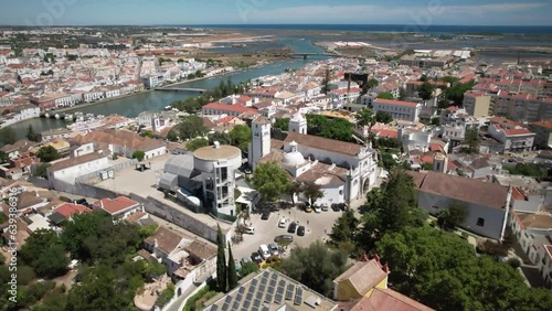Aerial View City of Tavira, Algarve, Portugal photo