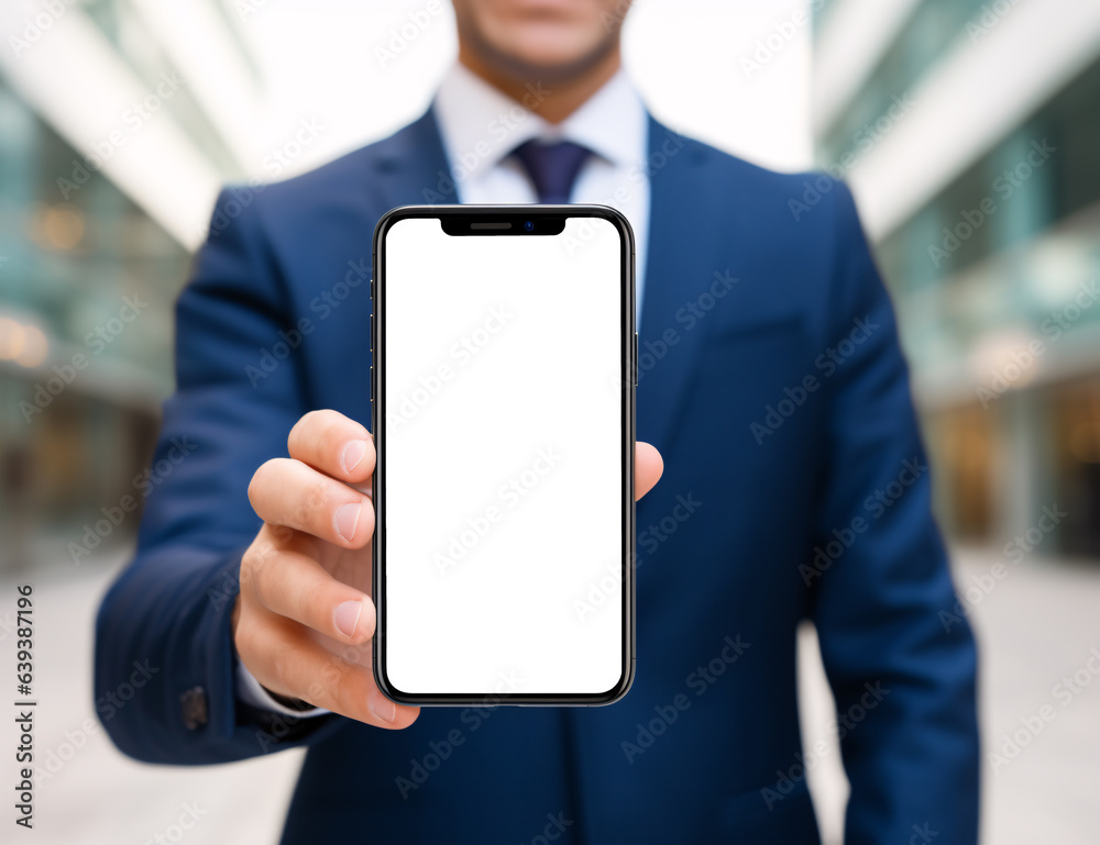 Man holding smartphone, mockup illustration Man holding smartphone, mockup illustration