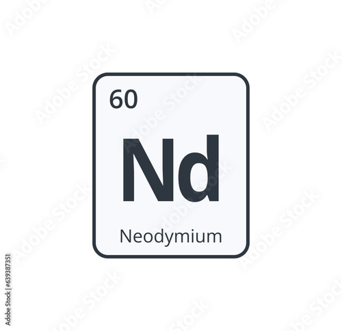 Neodymium Chemical Symbol. 