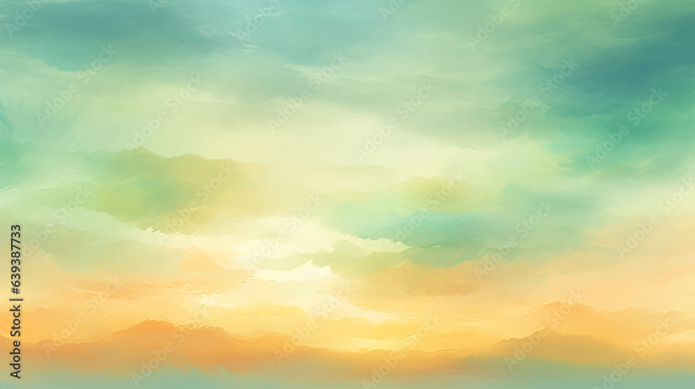A serene and captivating sky with fluffy