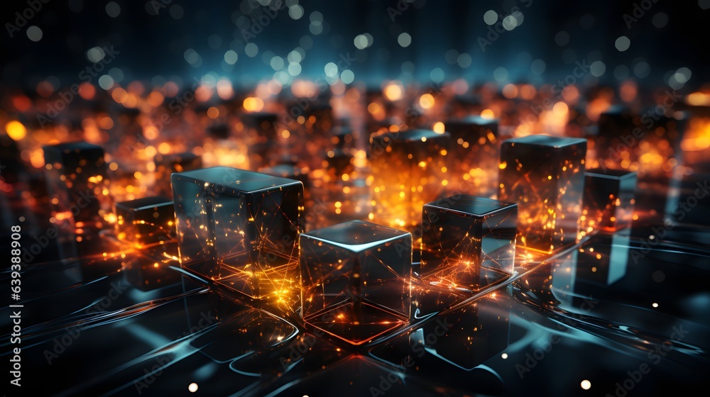 Pearl block Cosmos on a dark backdrop. Illustrating the concept of interconnected blockchains Pearl block Cosmos on a dark backdrop. Illustrating the concept of interconnected blockchains