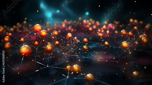 Pearl block Cosmos on a dark backdrop. Illustrating the concept of interconnected blockchains