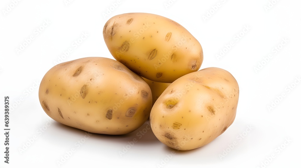 Potato on white background Potato on white background