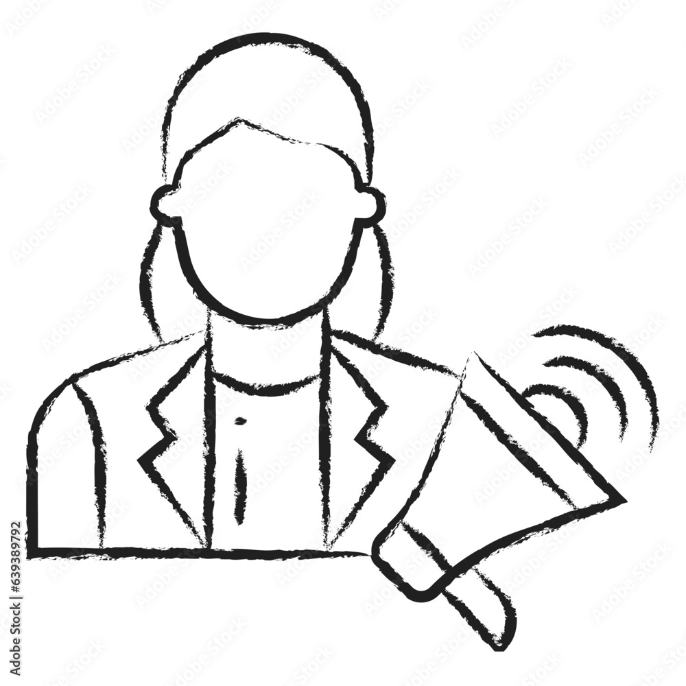 Fototapeta premium Hand drawn Announcement icon