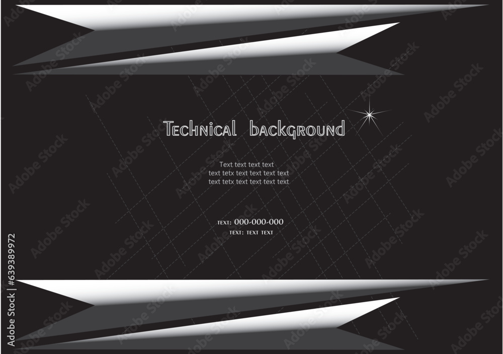 Vector abstract business card design. Abstract black and white