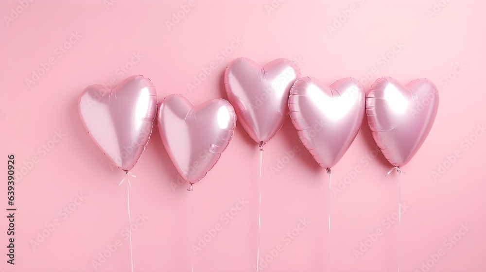 Mit Liebe dekoriert: Pinke Herzluftballone als Blickfang