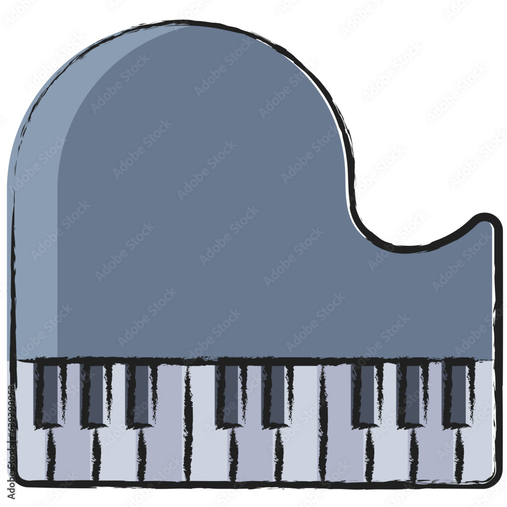Fotografie Hand drawn Piano icon