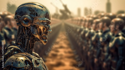 humanoid android robot with...