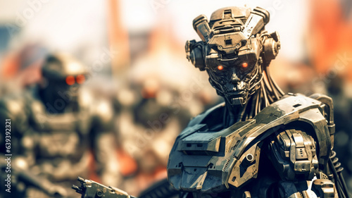 humanoid android robot with...