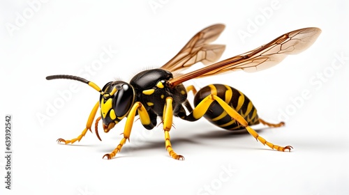 wasp on a white background